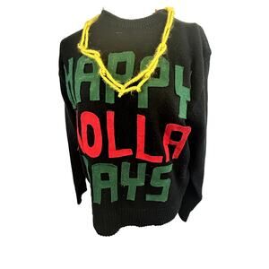 SKU 2111 Helen Harper Vintage "Happy Holla Days" Ugly Christmas Sweater Size 44